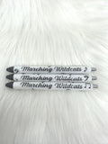 Marching Band Personalized Epoxy Glitter Black Ink Pen: Refillable