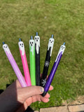 DRIP  Ghost Personalized Epoxy Glitter Black Ink Pen: Refillable