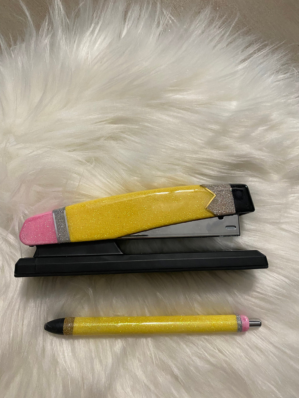 Personalized Pencil Glitter Stapler with or without Matching Pen Great for teachers