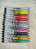 Nurse Stethoscope Personalized Epoxy Glitter Black Ink Pen: One Color Glitter Refillable