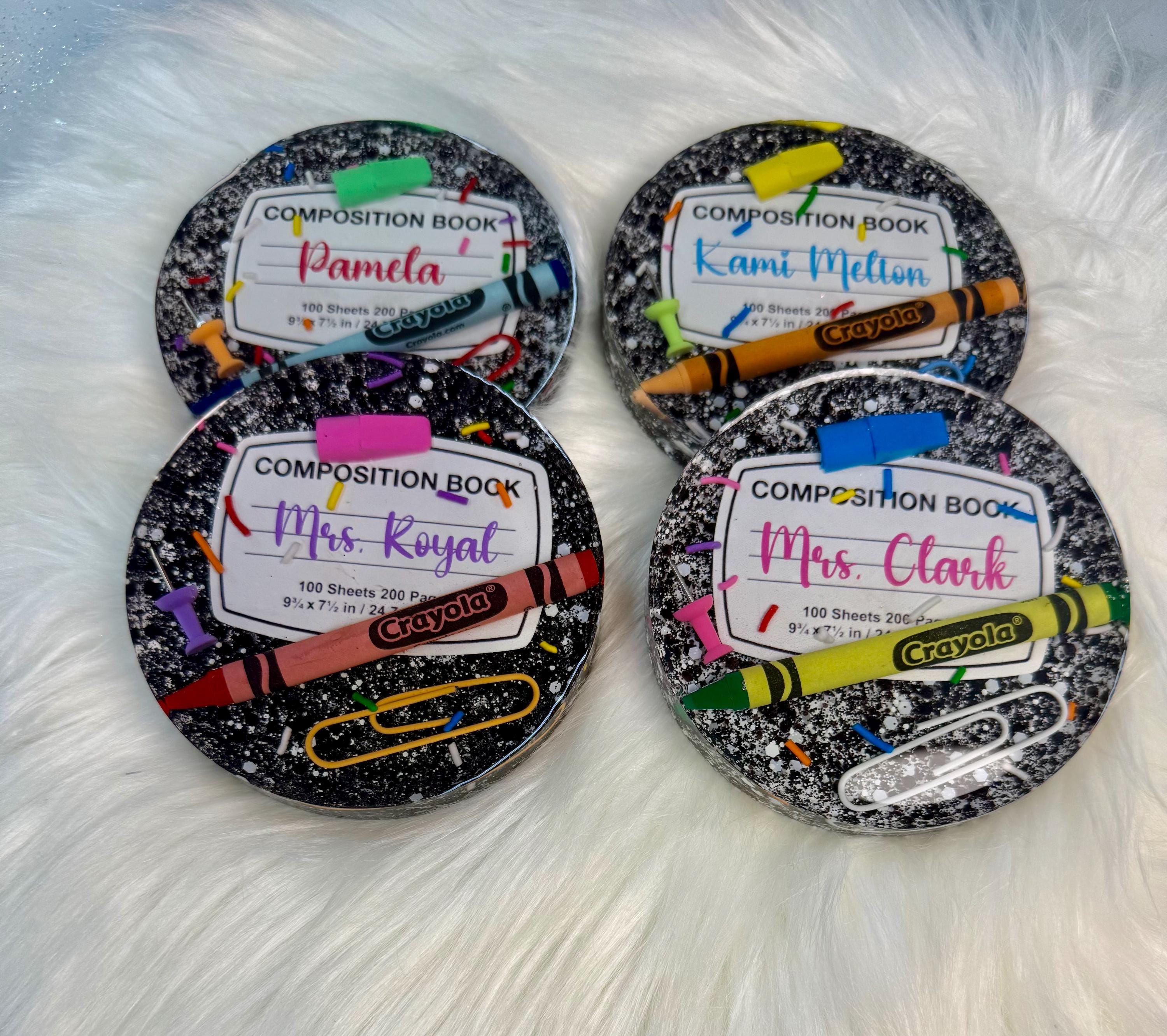 Teacher Personalized Epoxy Composition Coaster Teachers Gift Teachers Appreciation