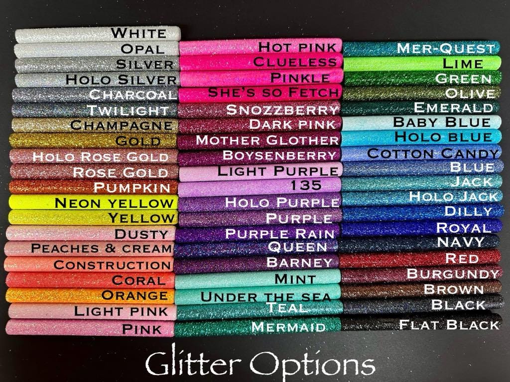 Dental Personalized Epoxy Glitter Black Ink Pen: Refillable