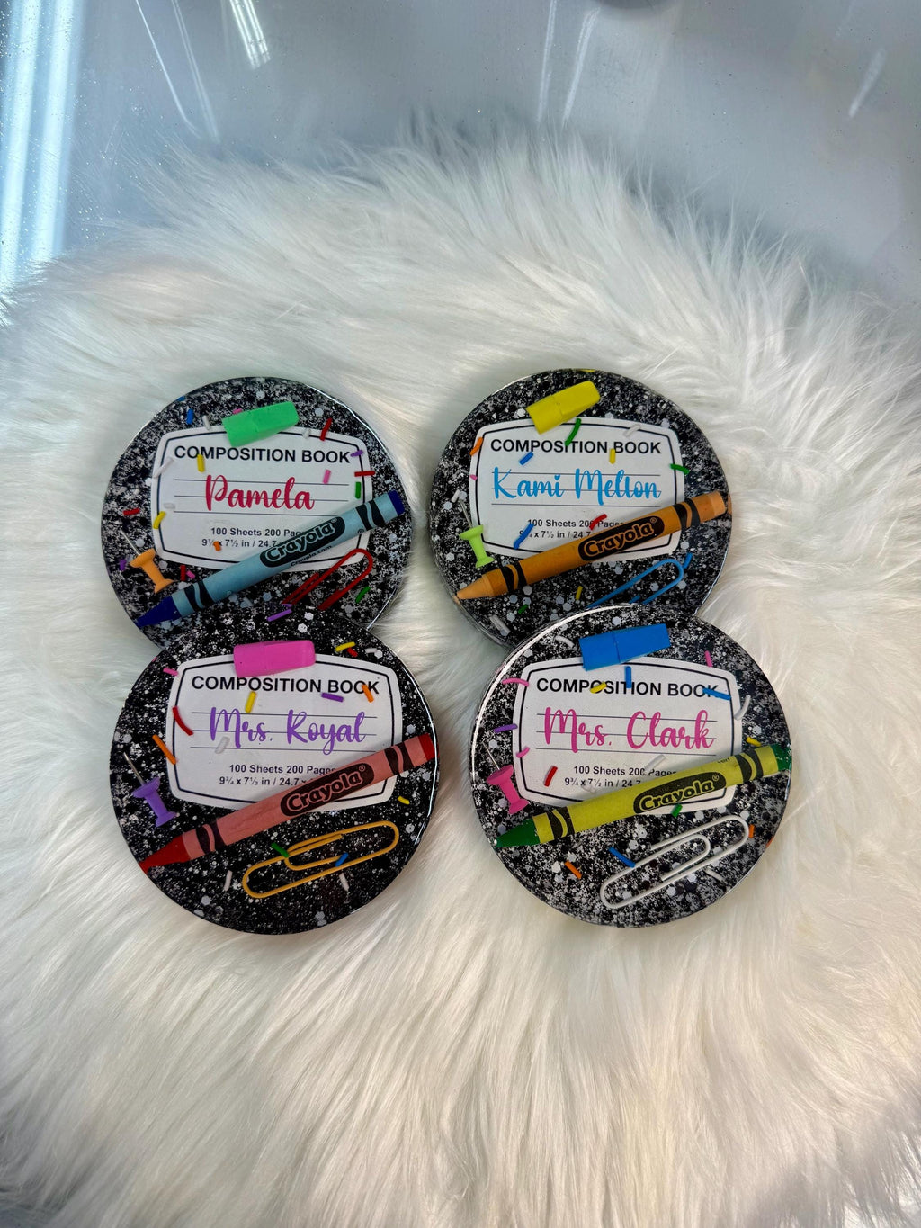 Teacher Personalized Epoxy Composition Coaster Teachers Gift Teachers Appreciation