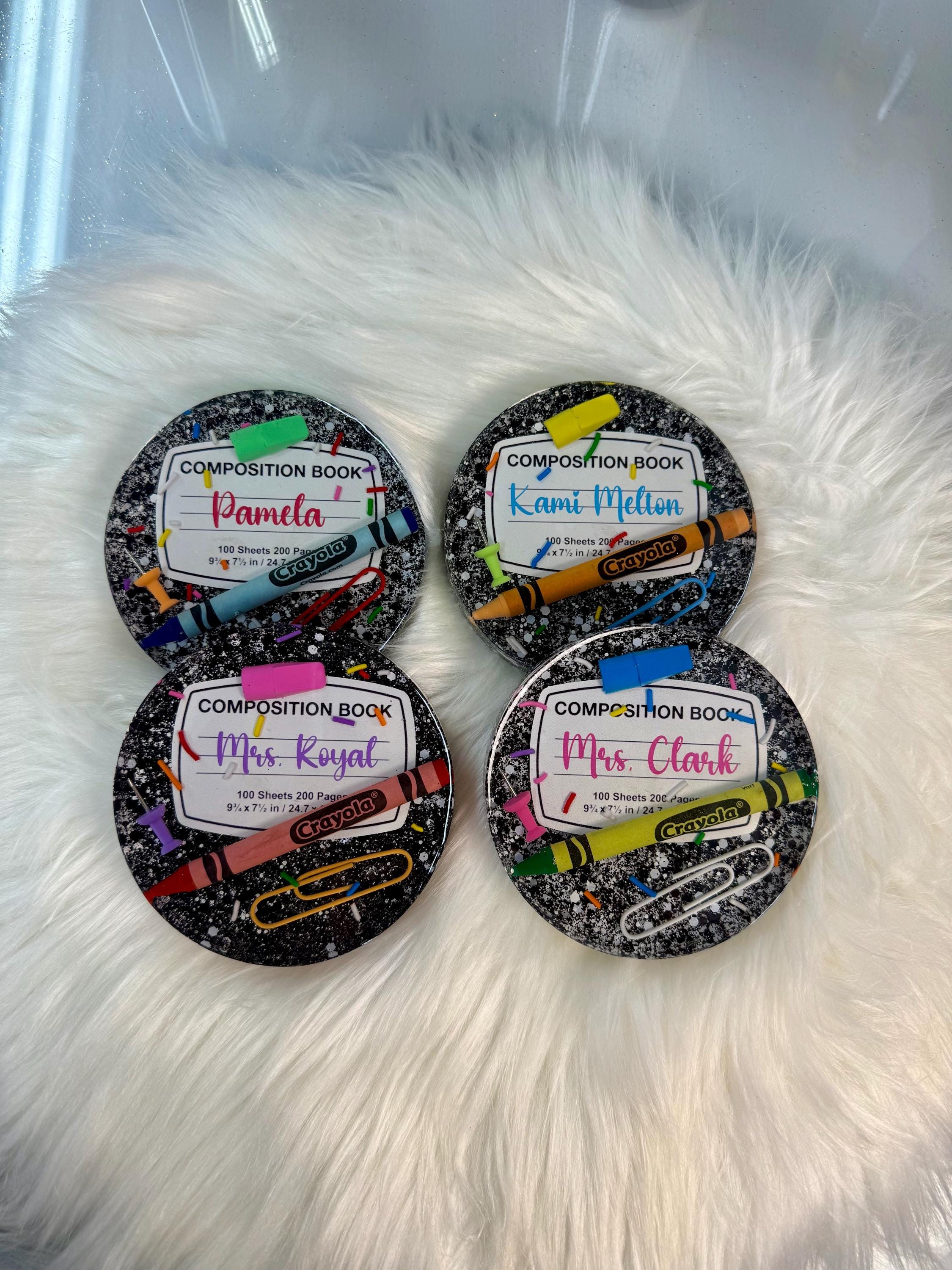 Teacher Personalized Epoxy Composition Coaster Teachers Gift Teachers Appreciation