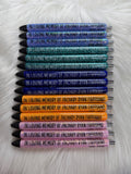 In Loving Memory Personalized Epoxy Glitter Black Ink Pen: Refillable