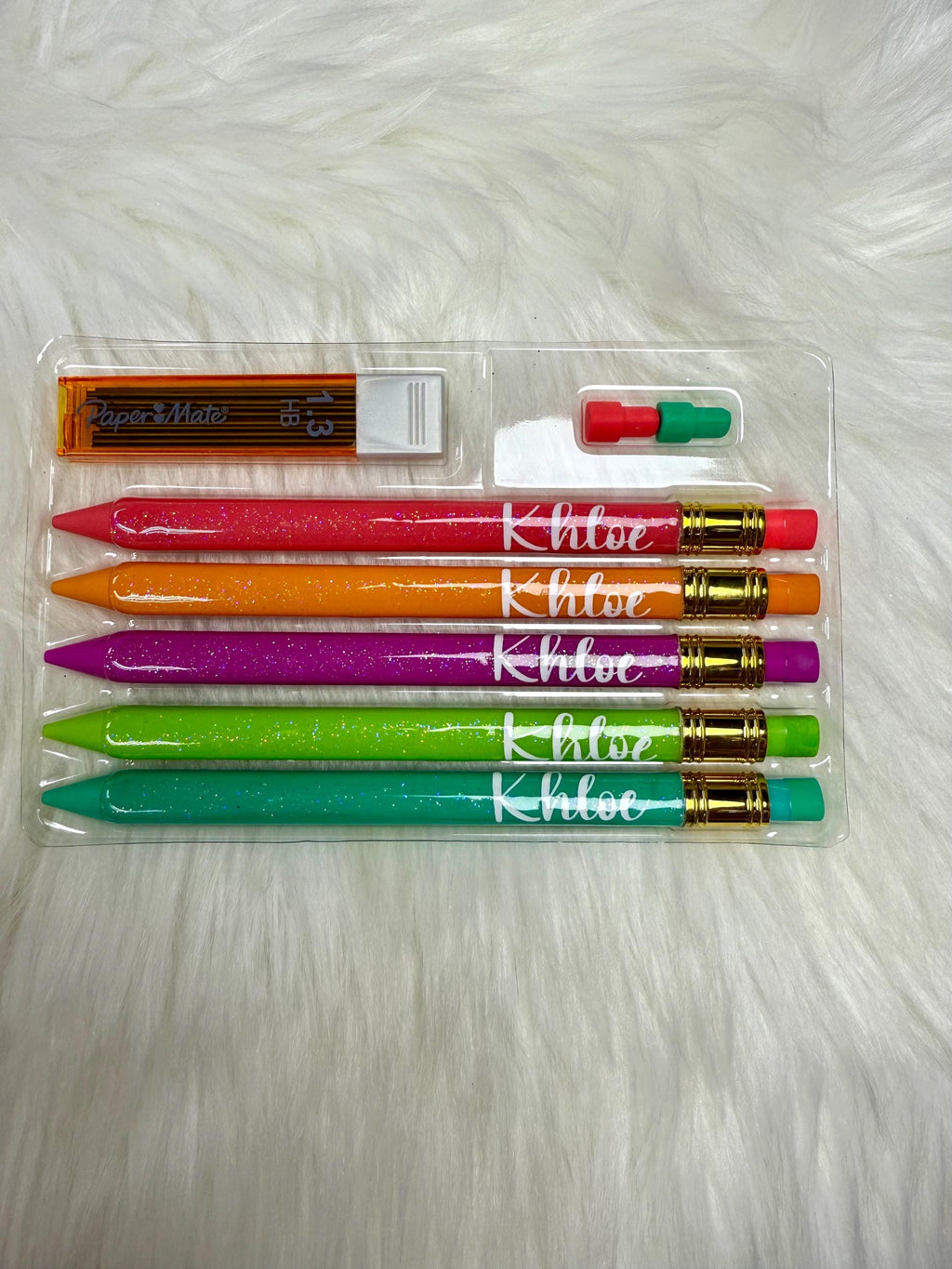 Epoxy Resin Papermate Hand Written Pencils SET of 5