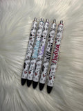 Nurse Life Personalized Epoxy Glitter Black Ink Pen: Refillable