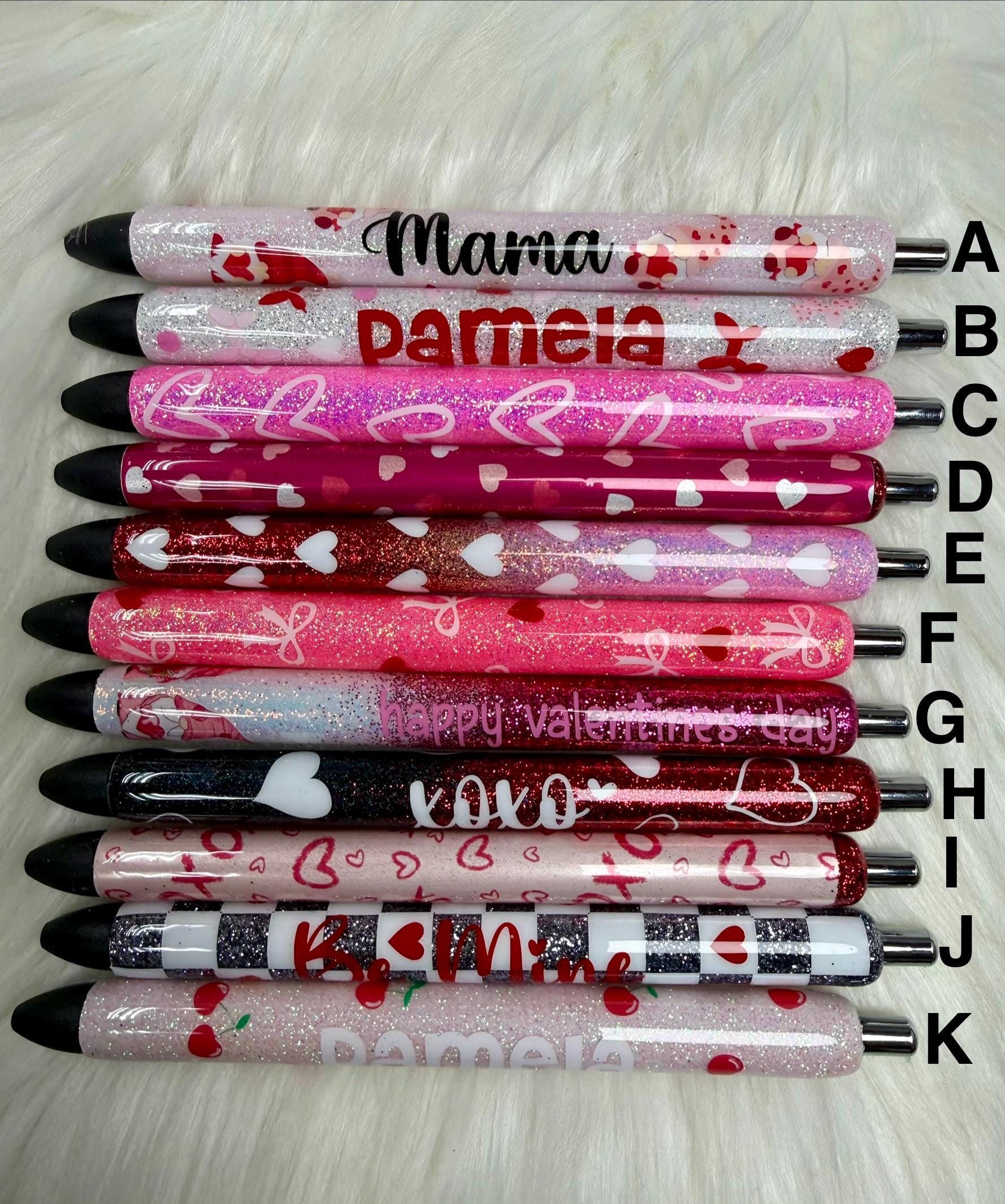 Valentine’s Day Glitter Pen | Heart Glitter Pen | Love Glitter Pen | InkJoy Glitter Pen | Personalized Pen