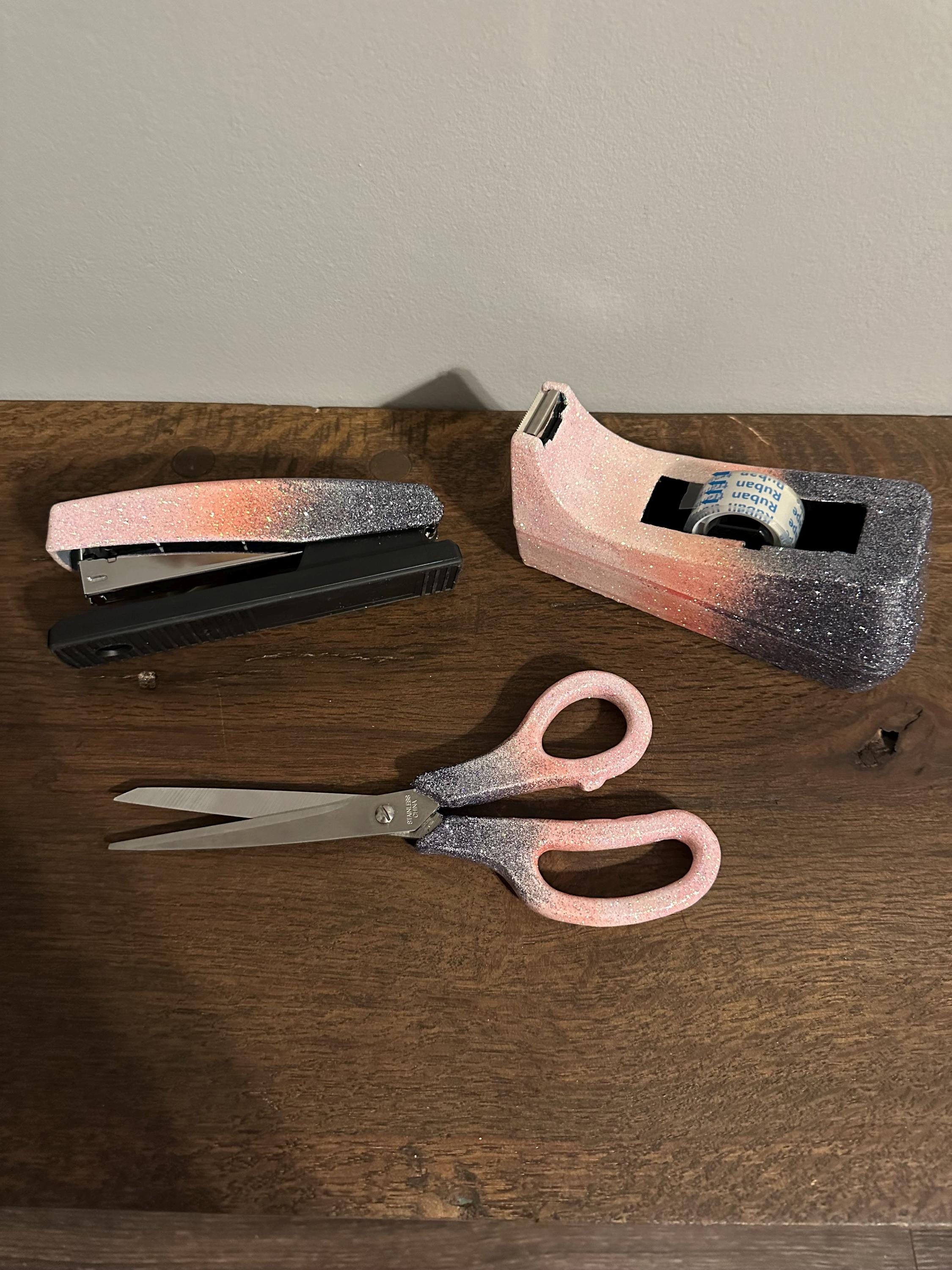 Desk Set: Personalized Glitter Stapler with or without Matching Pen Great for teachers