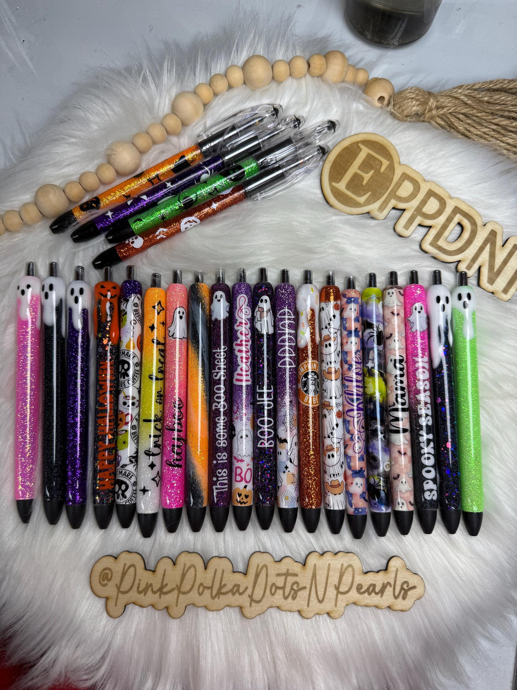 Halloween RSVP Personalized Glitter Ball Point Pen