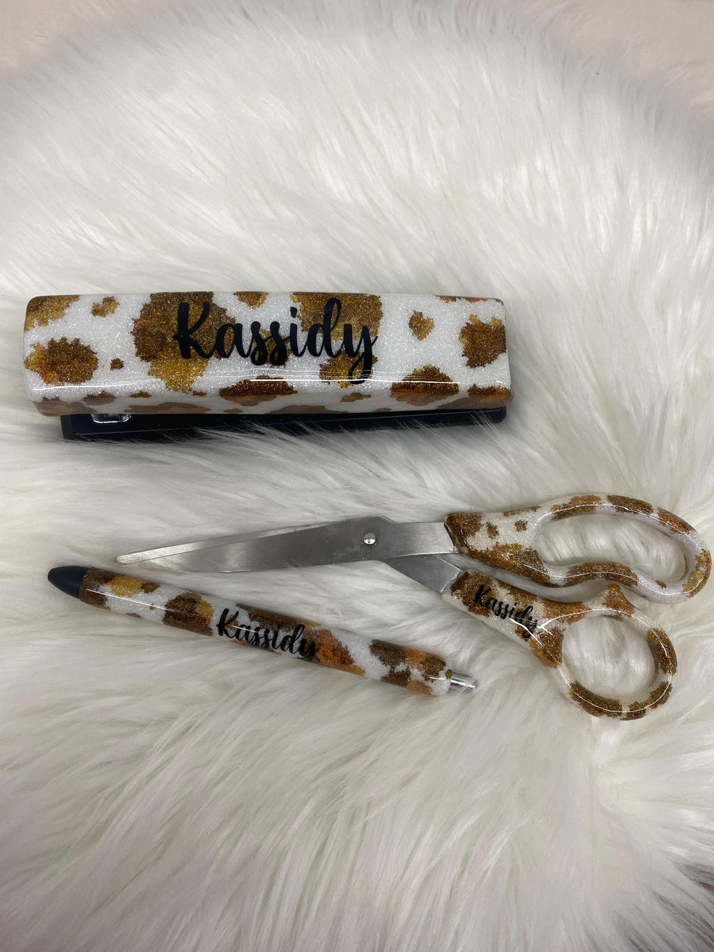 Desk Set: Personalized Glitter Stapler with or without Matching Pen Great for teachers