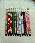 Christmas Pen Personalized Epoxy Glitter Black Ink Pen: Refillable