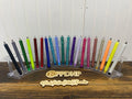 Non-Personalized Epoxy Glitter Black Ink Pen: Refillable