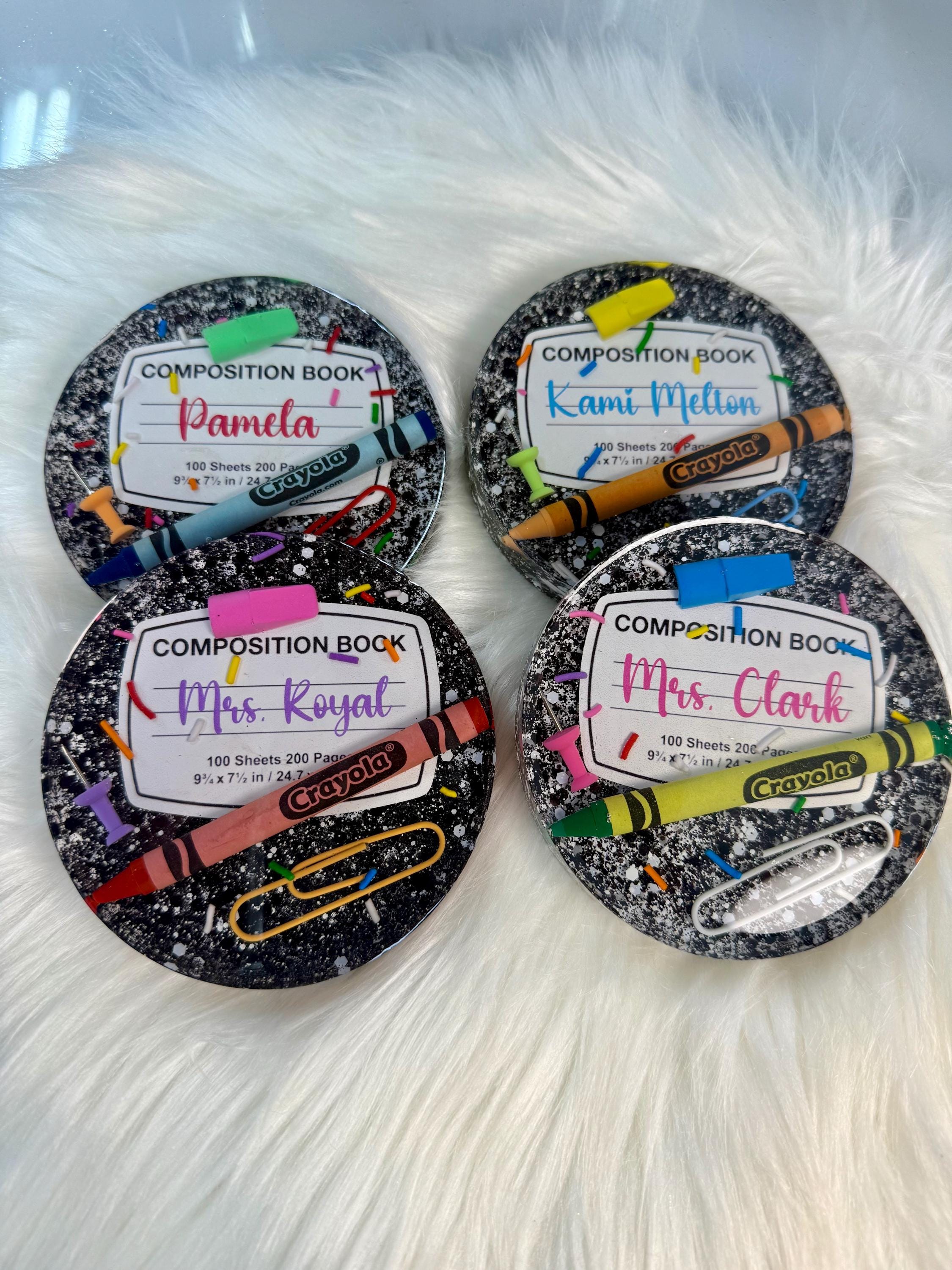 Teacher Personalized Epoxy Composition Coaster Teachers Gift Teachers Appreciation