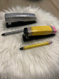 Personalized Pencil Glitter Stapler with or without Matching Pen Great for teachers