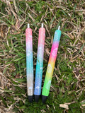 Personalized Pineapple Epoxy Glitter Black Ink Pen: Refillable