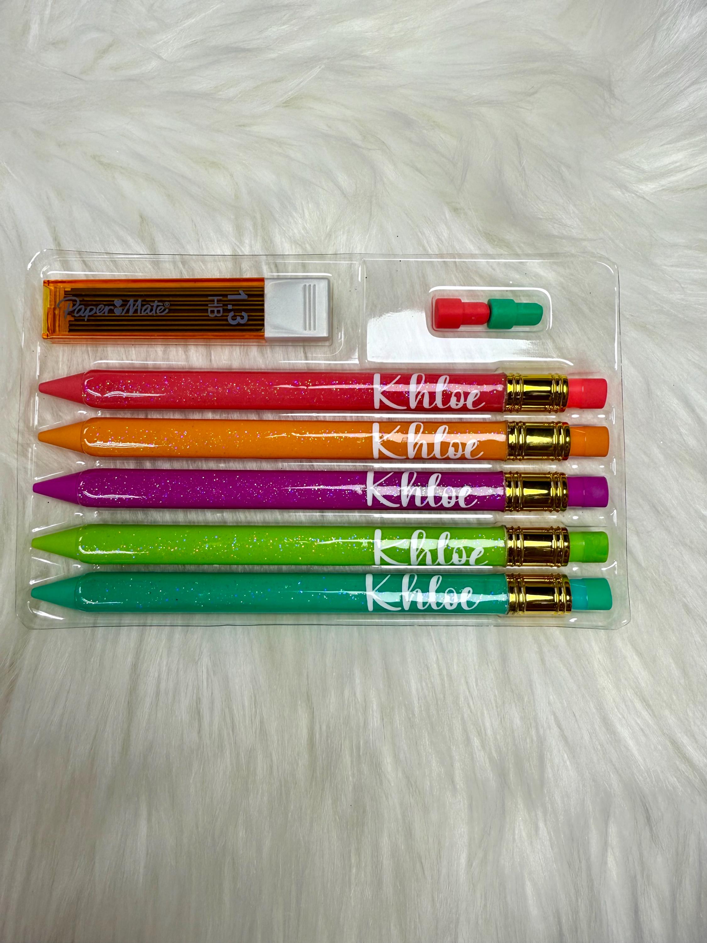 Epoxy Resin Papermate Hand Written Pencils SET of 5